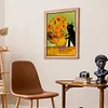 Van Gogh Sunflowers And Black Cat - 11CT Stamped Cross Stitch - 40*50cm