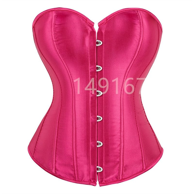 Sapubonva Overbust Corset Plus Size Sexy Corselet Corsets and Bustiers Tops Red Black Pink Purple White Gothic Lingerie Women