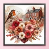 Love Flowers And Robins-11CT Stamped Cross Stitch 40*40cm/15.75*15.75in tapestrymarket