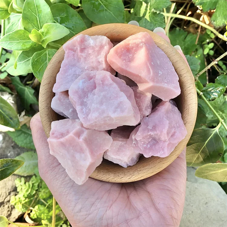 Olivenorma Large Raw Pink Opal Crystal Natural Stone
