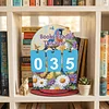 DIY Wooden Annual Reading Count Ornament  Year's Reading Tracker Desk Kit Track up to 999 Books, Comes with a Base
