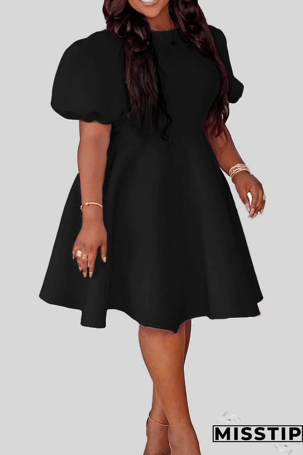 Pink Casual Elegant Solid Patchwork O Neck A Line Dresses