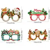 DIY Diamond Painting Christmas Glasses Frame No Lens 4pcs(Christmas happy)