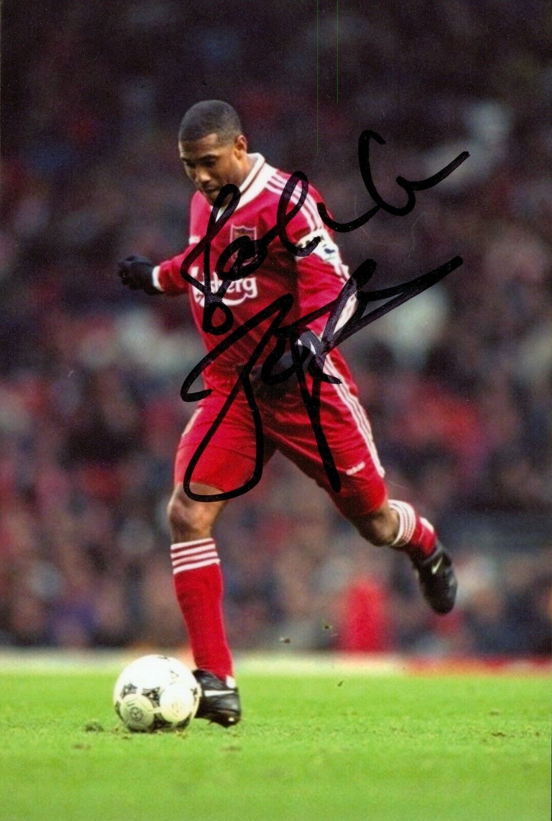 John Barnes Signed 6x4 Photo Poster painting Liverpool England Watford Genuine Autograph + COA