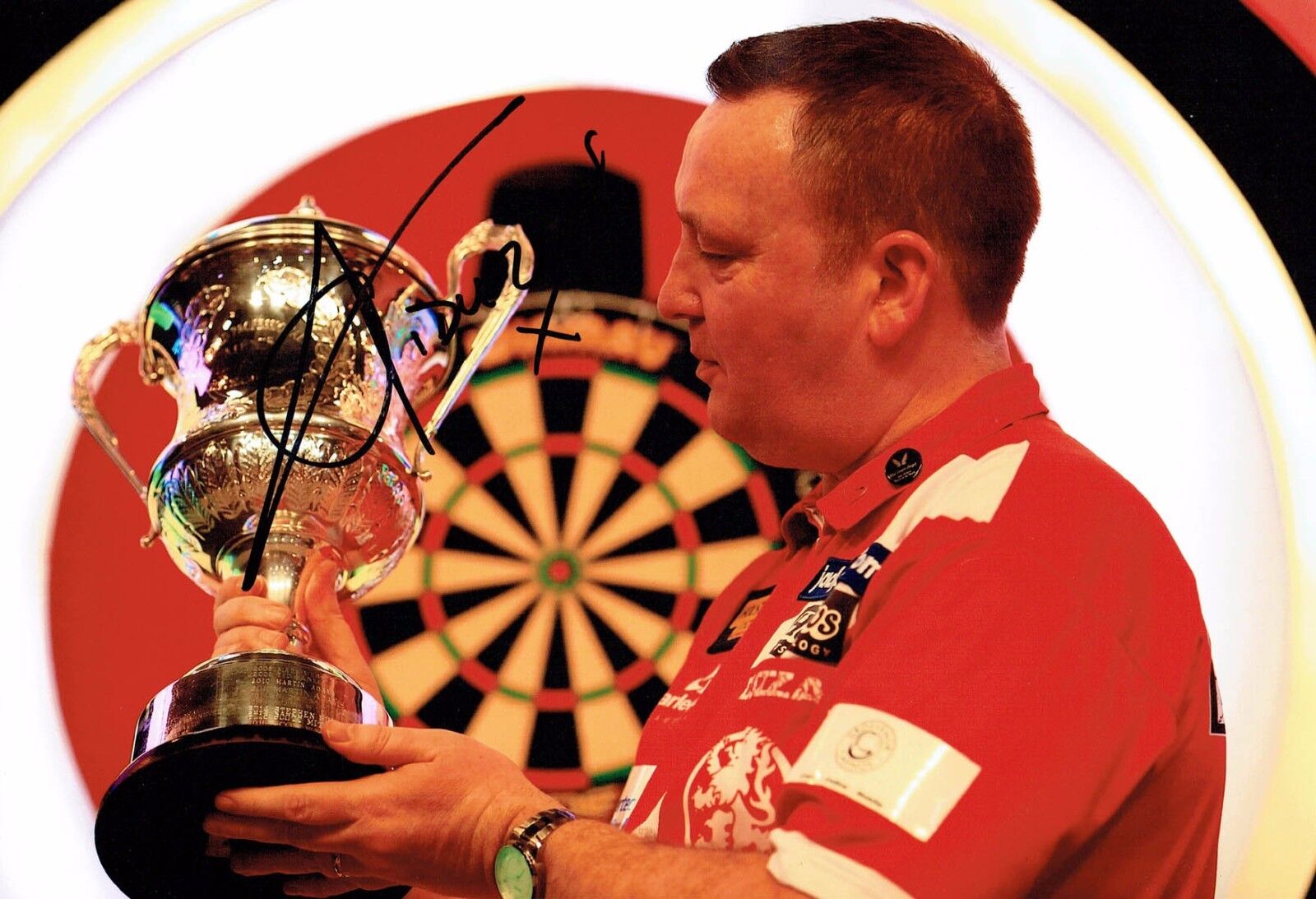 Glen DURRANT Signed 12x8 Autograph Photo Poster painting 1 AFTAL COA Darts Player WDF BDO