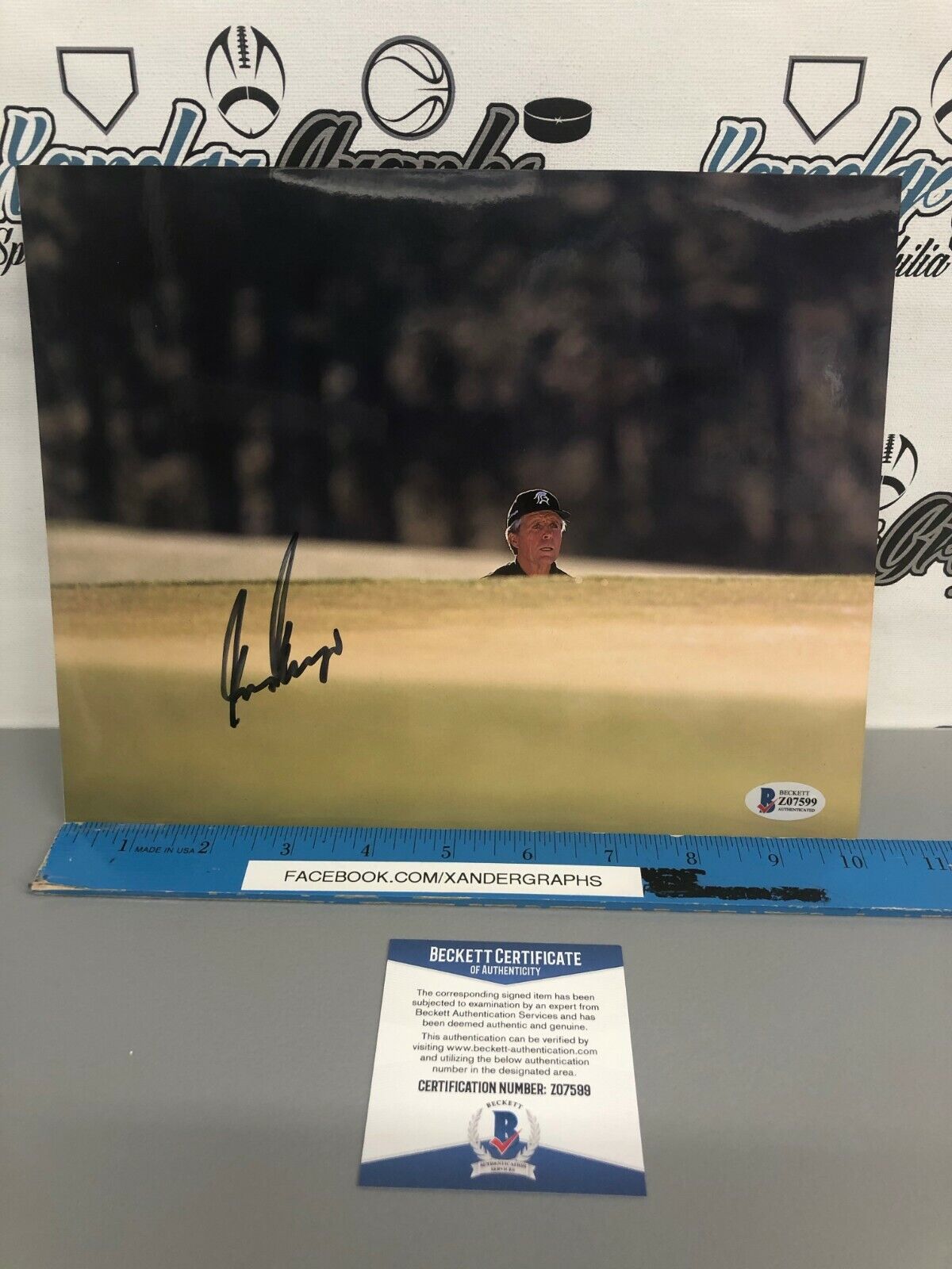 GARY PLAYER MASTERS PGA GOLF SIGNED AUTOGRAPHED 8X10 Photo Poster paintingGRAPH-BECKETT BAS COA