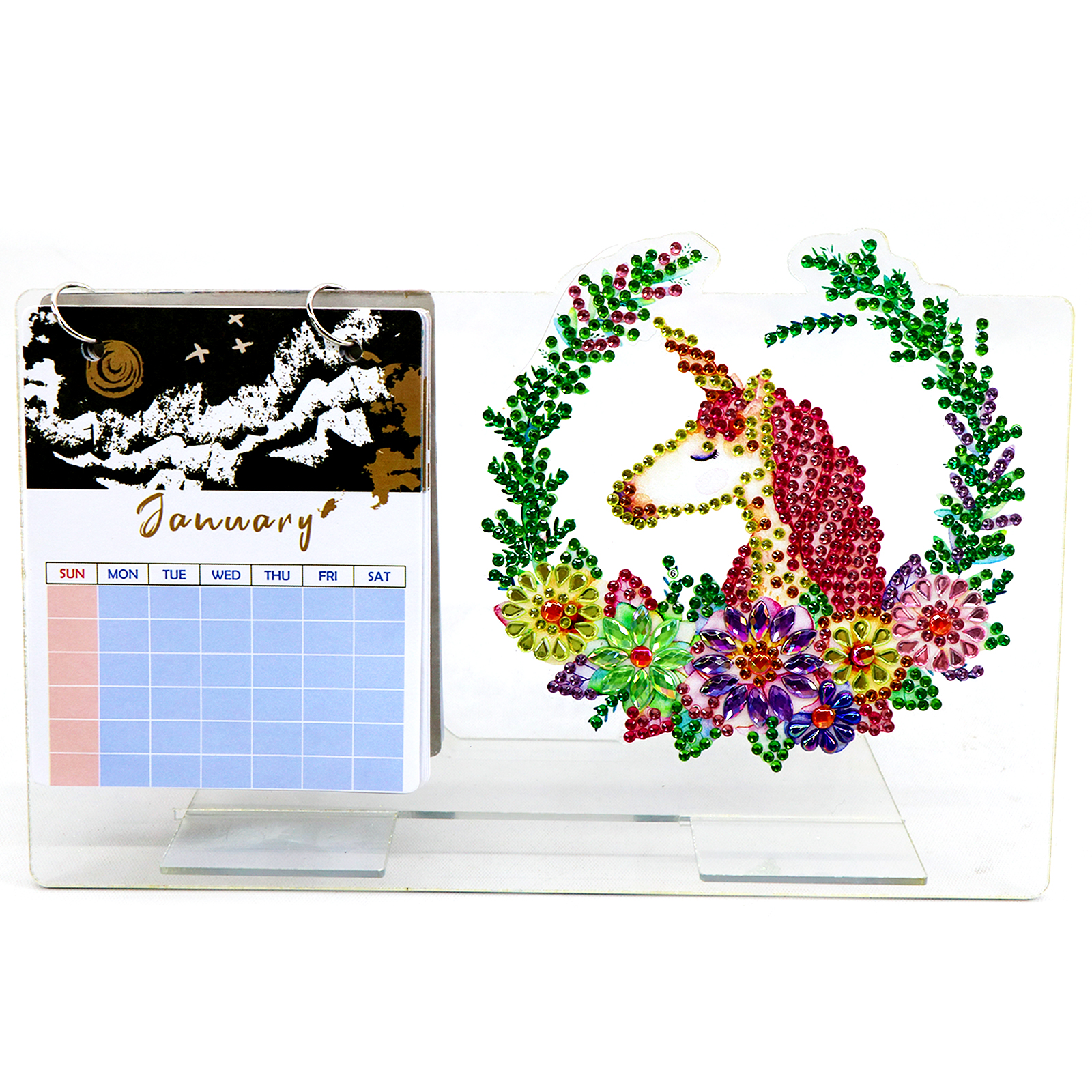 

Unicorn Acrylic Handwritten Calendar - 5D DIY Craft Ornament, 501 Original