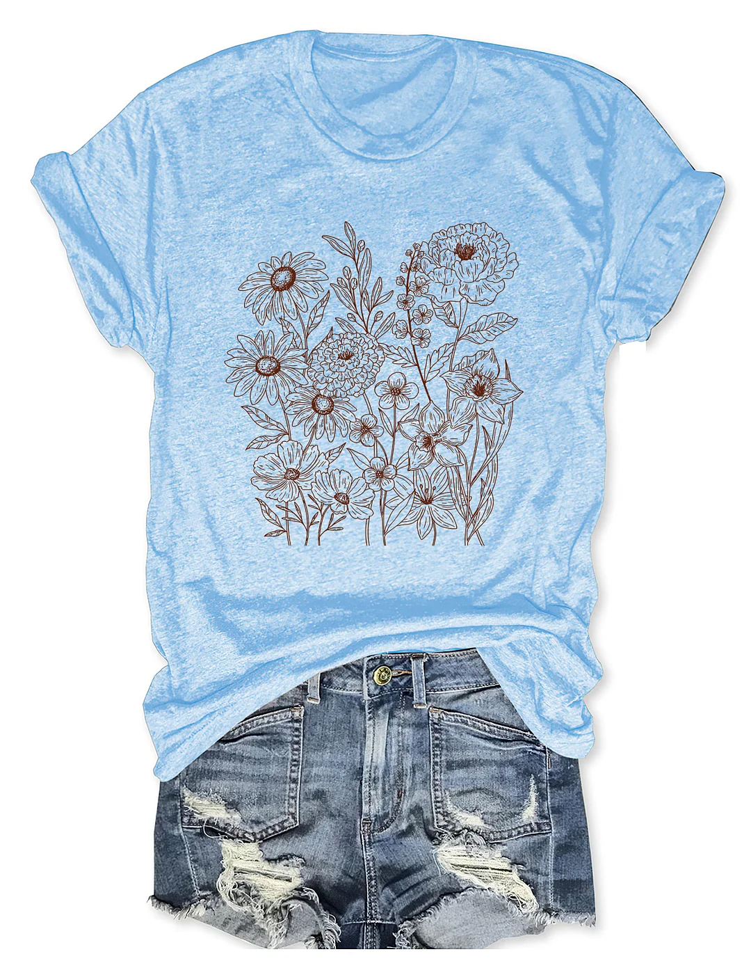 Vintage Pressed Flowers T-shirt