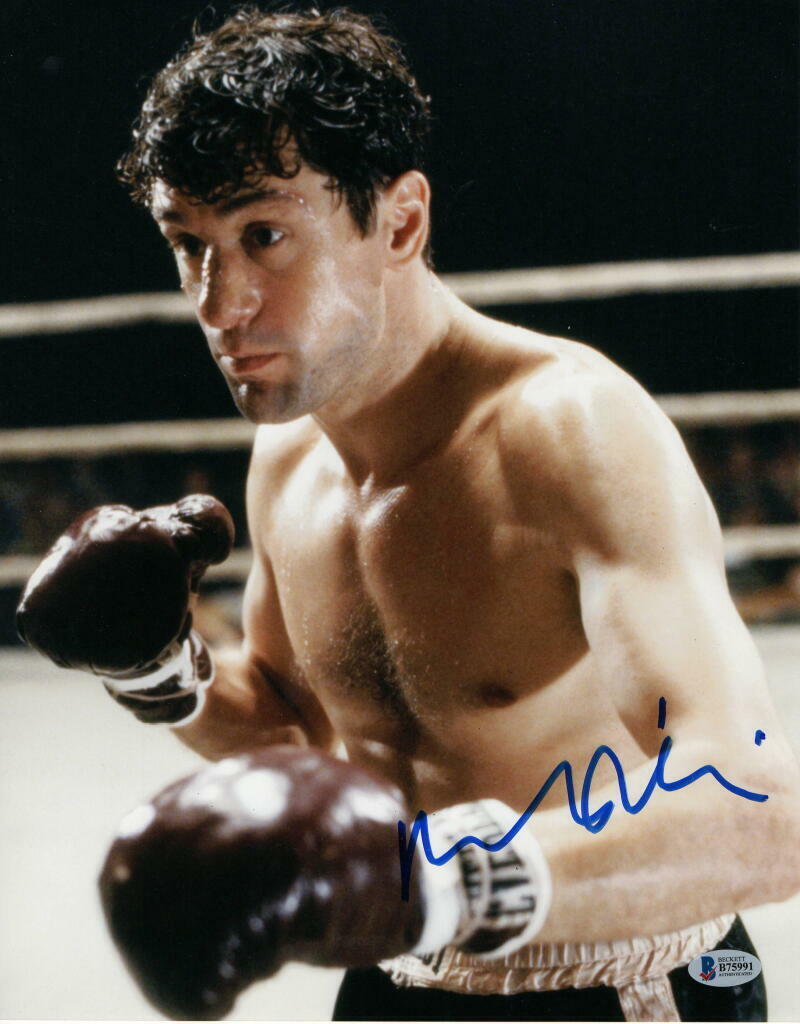 ROBERT DENIRO SIGNED AUTOGRAPH 11x14 Photo Poster painting - TAXI DRIVER, RAGING BULL, BECKETT E