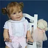 [New]20" Blue Eyes Cloth Body Reborn Toddler Baby Girl Doll Tomat with Short Curly Brown Hair - RBBI-Myrebornbabydoll&reg; Myrebornbabydoll&reg;