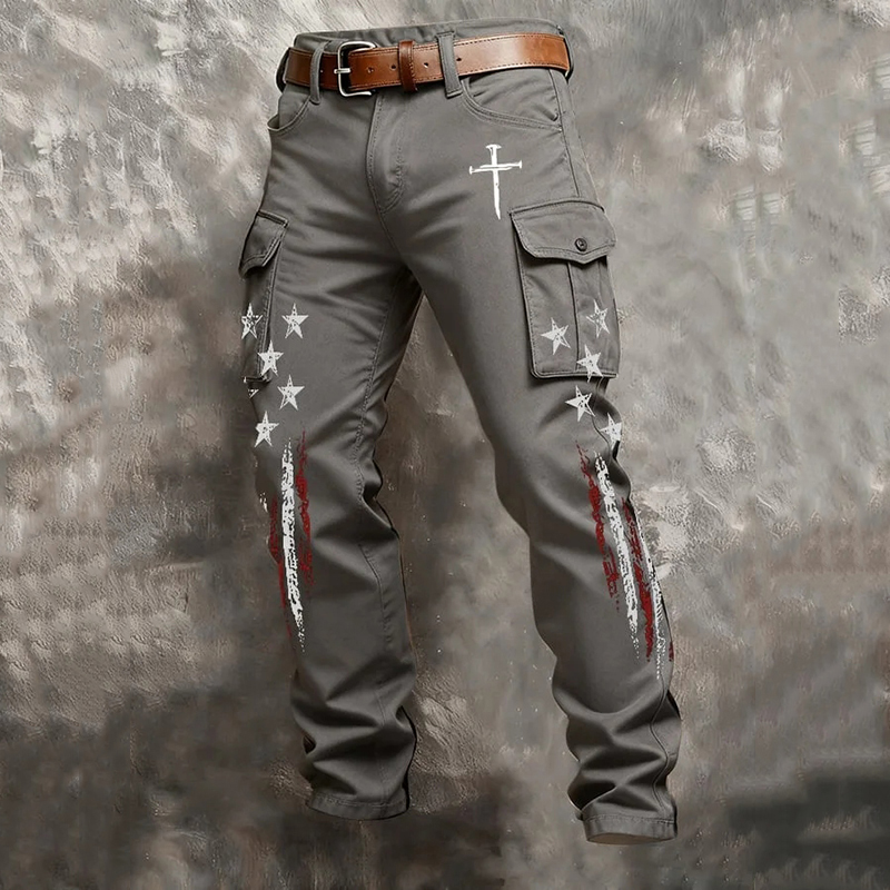 Comstylish Men's Casual Patriotic-themed Pants