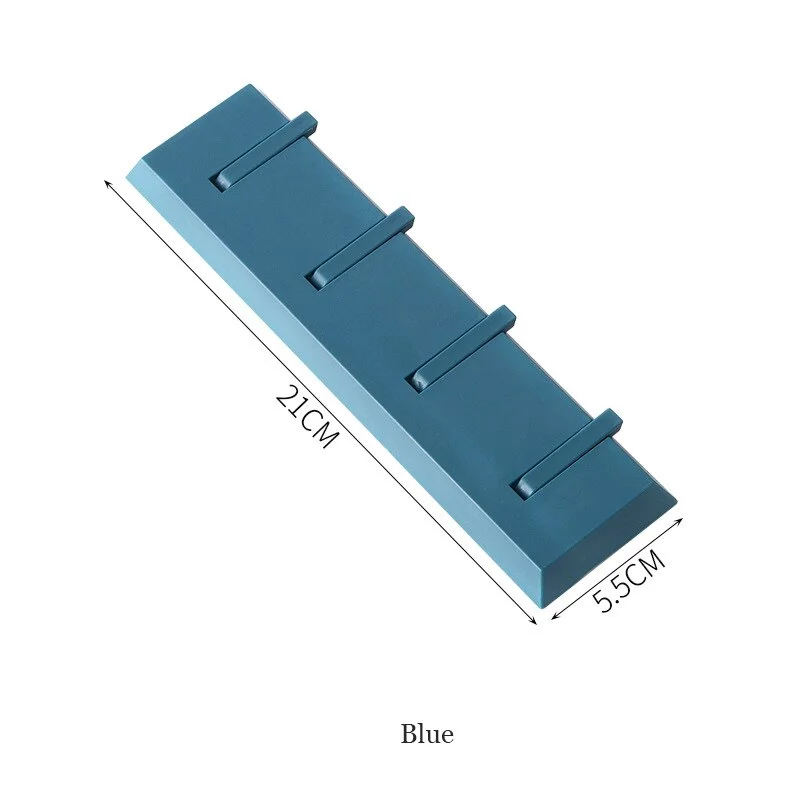 Key Holder Wall Row Hook Multi-Functional Strong Perforation-Free Bathroom Wall Hook Door Hat Hanger Home Decoration Accessories