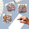 (US Only)6PCS DIY Xmas Diamond Art Greeting Cards Congratulations Cards & Gifts (Squirrel