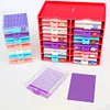 (US Local)12 Grids Diamond Painting Organization Set with Point Drill Trays (Red 1)