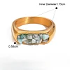 Chic Natural Stones Golden Rings
