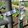 2 Packs Chain Link Fence Gate Hinge 1-5/8in Chain Link Rust Resistant Easy To Install Galvanized Steel Gate Hinge for Farm Garden Backyard