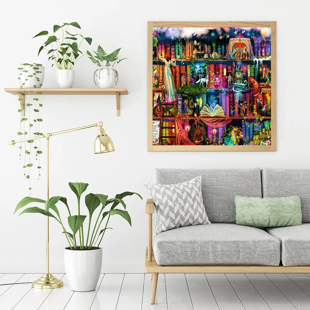 Diamond Painting - Full Round/Square Drill - Fantasy Books(30*30 - 50*50cm)
