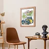 Yellow Classic Car - 14CT Counted Cross Stitch 26*30cm/10.24*11.81in