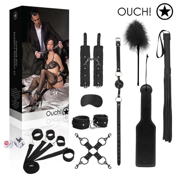 pornhint Pornhint Ouch! Set Costrittivo Letto Bondage High End Under Bed Bindings Restraint Kit Bondage
