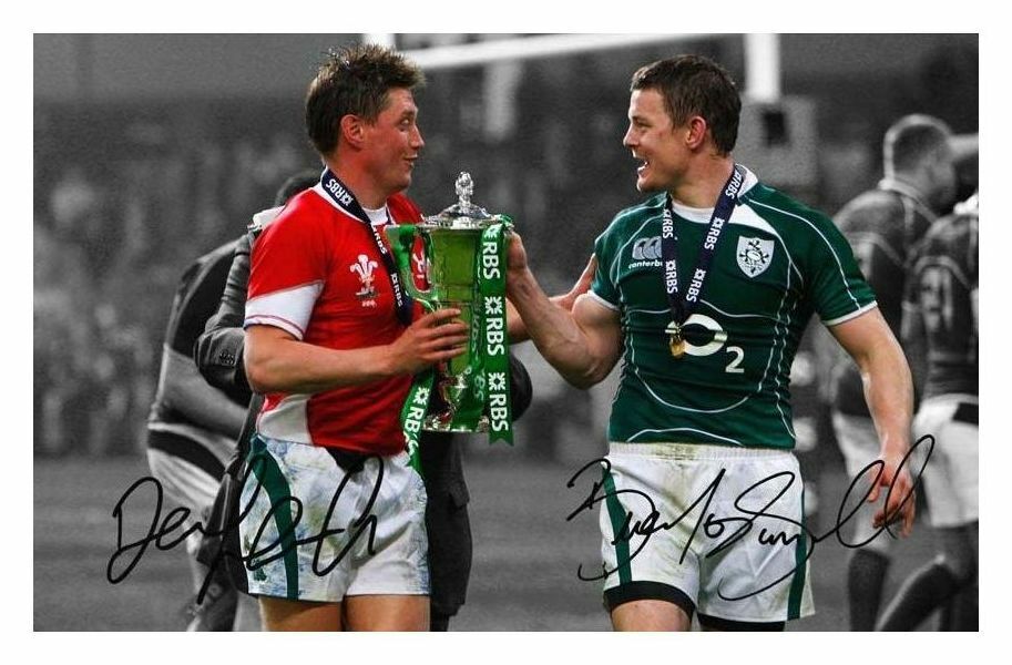 BRIAN O'DRISCOLL & RONAN O'GARA AUTOGRAPH SIGNED Photo Poster painting POSTER