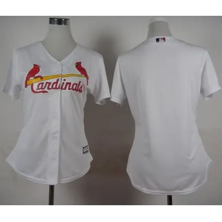 Cardinals Blank White Women's Fashion Stitched MLB Jersey