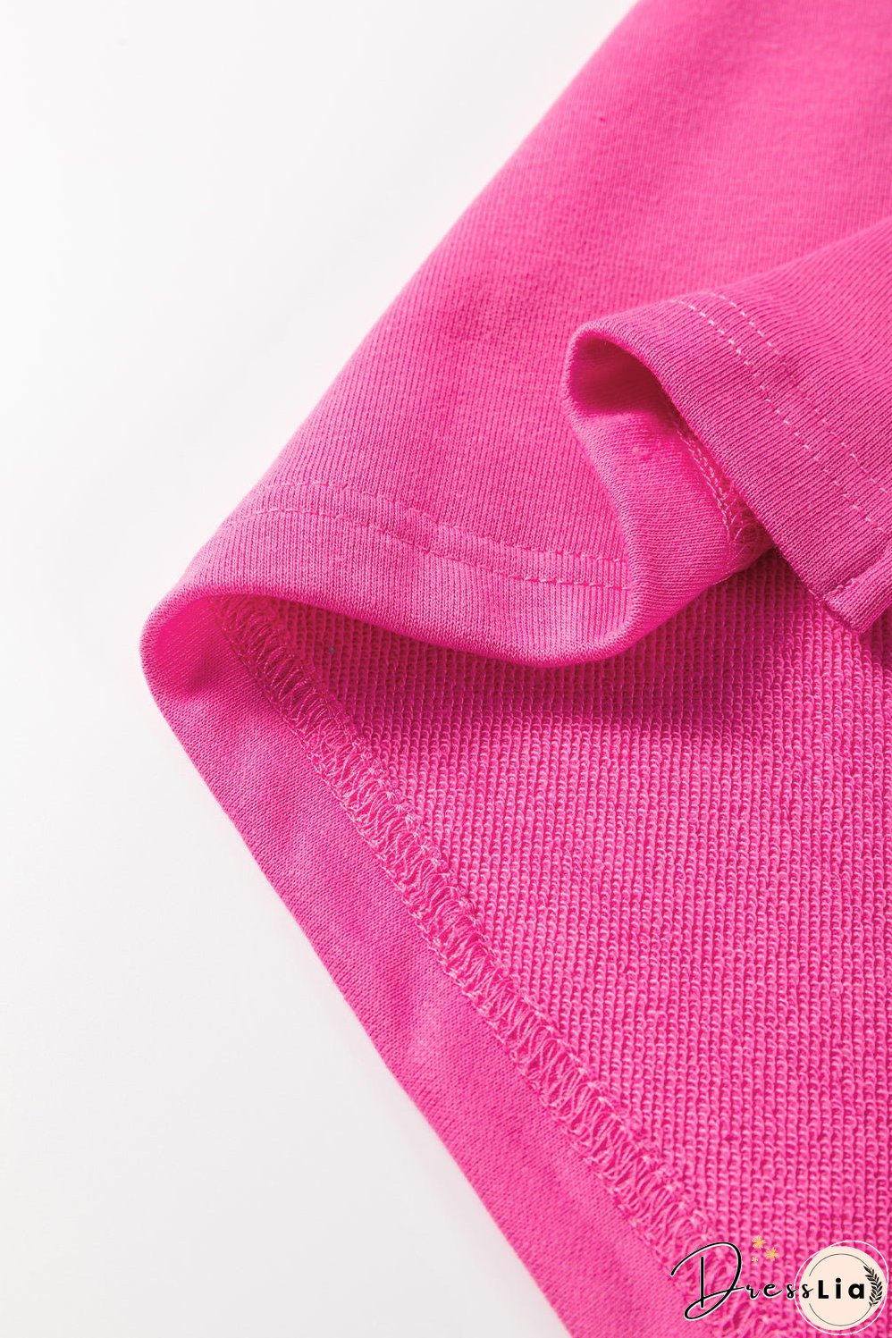 Sachet Pink Mixed Print Patch Drop Shoulder Pullover Top