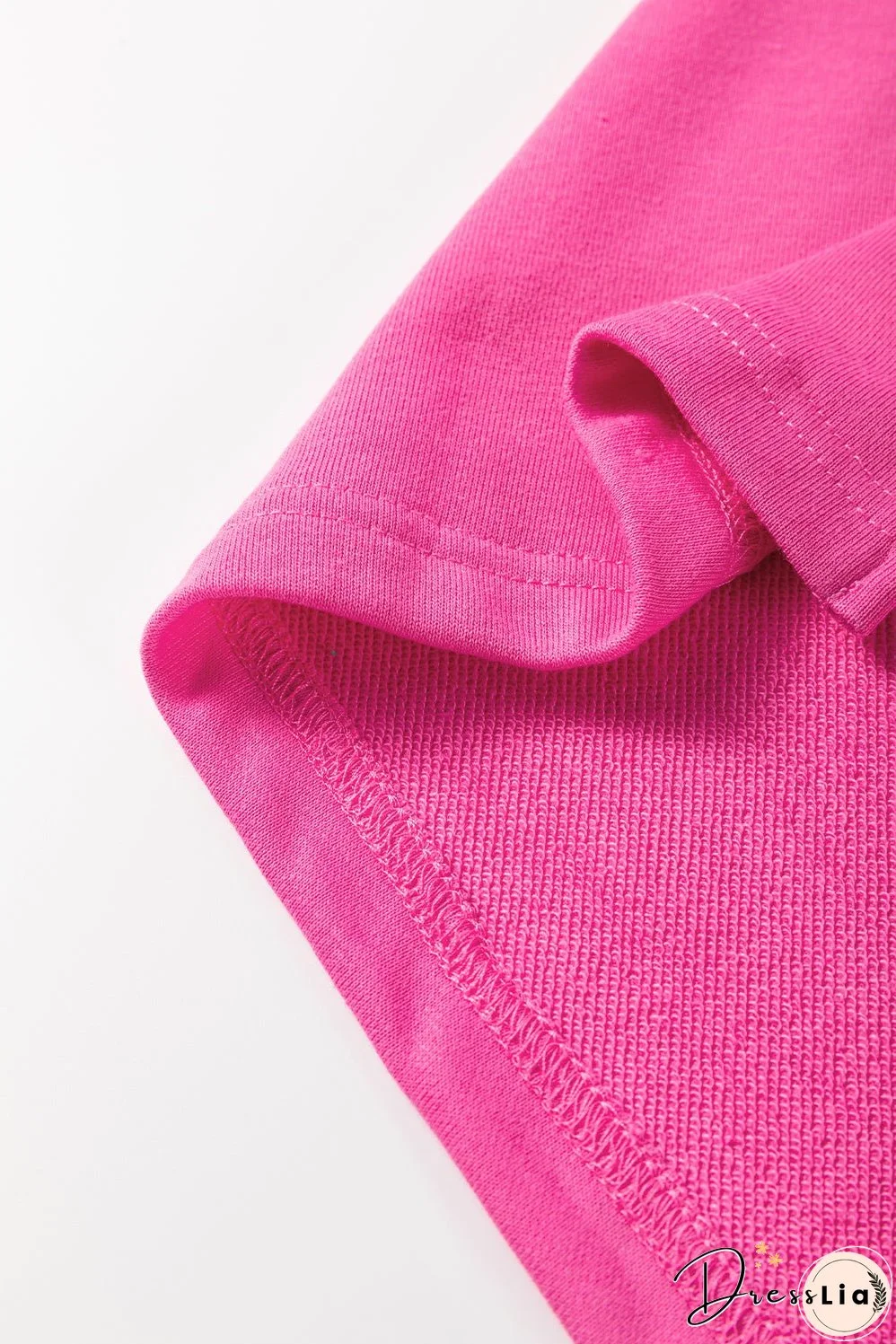 Sachet Pink Mixed Print Patch Drop Shoulder Pullover Top