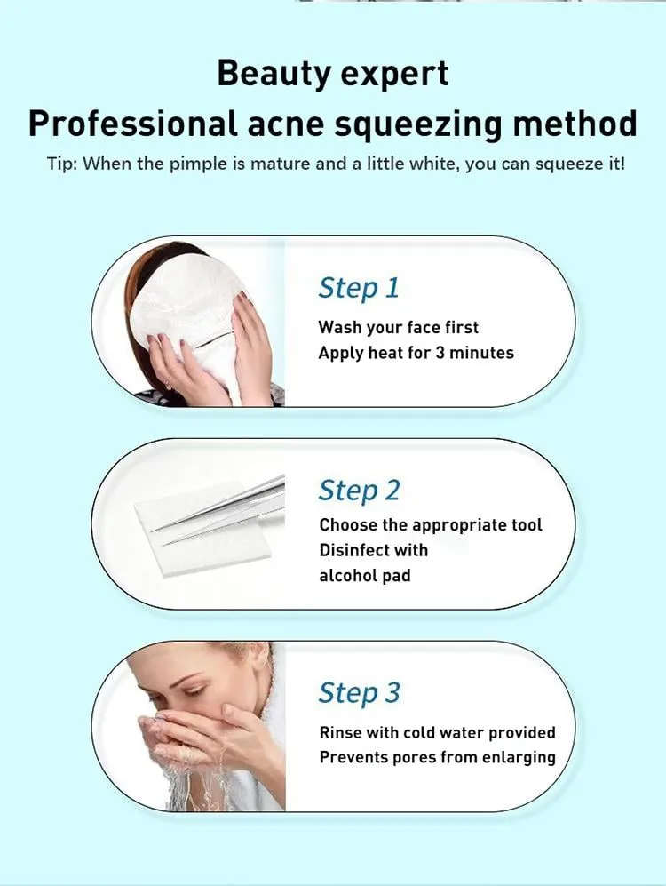 Product Introduction of Blackhead Remover Tools, 15 PCS Pimple Popper Tool Kit, Acne Blackhead Tools for Blemish, 410 Premium Professional Stainless Acne Pimple Extractor Tool with Metal Box 20