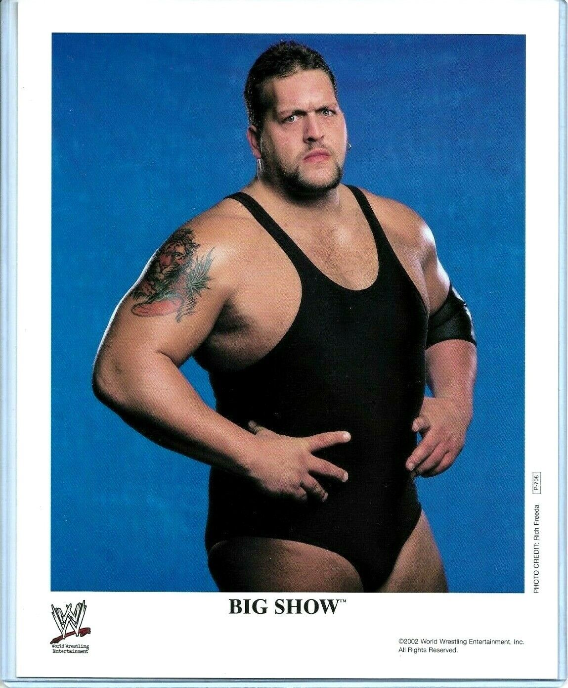 WWE BIG SHOW P-708 OFFICIAL LICENSED AUTHENTIC ORIGINAL 8X10 PROMO Photo Poster painting RARE