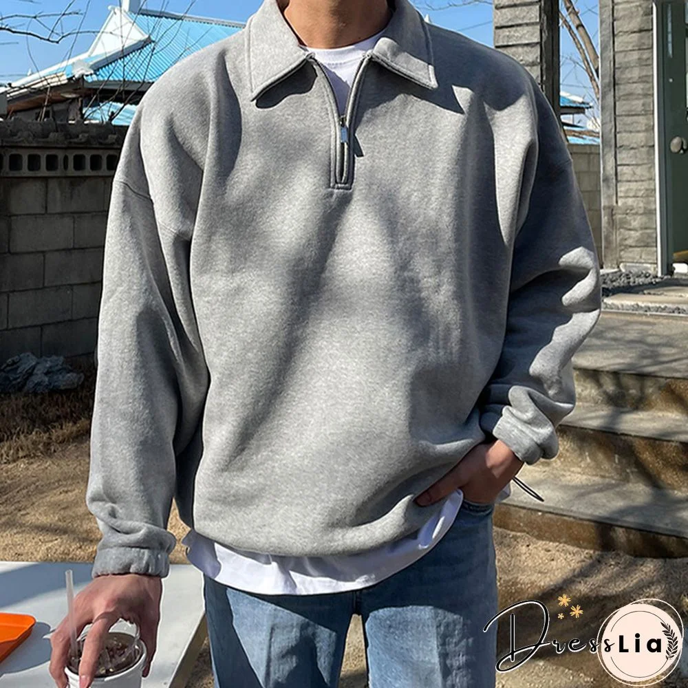 Mens Vintage Printed Casual Sweatshirt