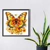 Diamond Painting-DIY Full Round Drill Yellow Butterfly(40x40cm)
