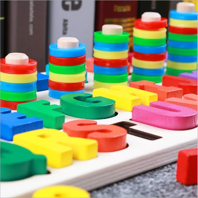 Wooden Number Counting Puzzle for Kids、、sdecorshop