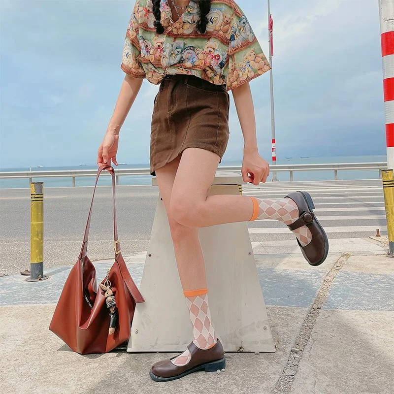 Korean Fashion Retro Denim Short Skirt TK081