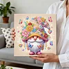 (25x25cm)DIY Gnome Framed Handmade Pearl Painting Art Craft Kit Living Home Decor