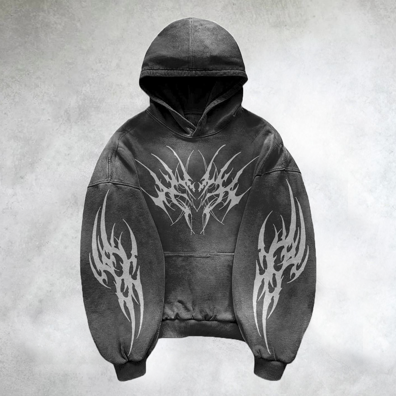 Vintage distressed street style hoodie