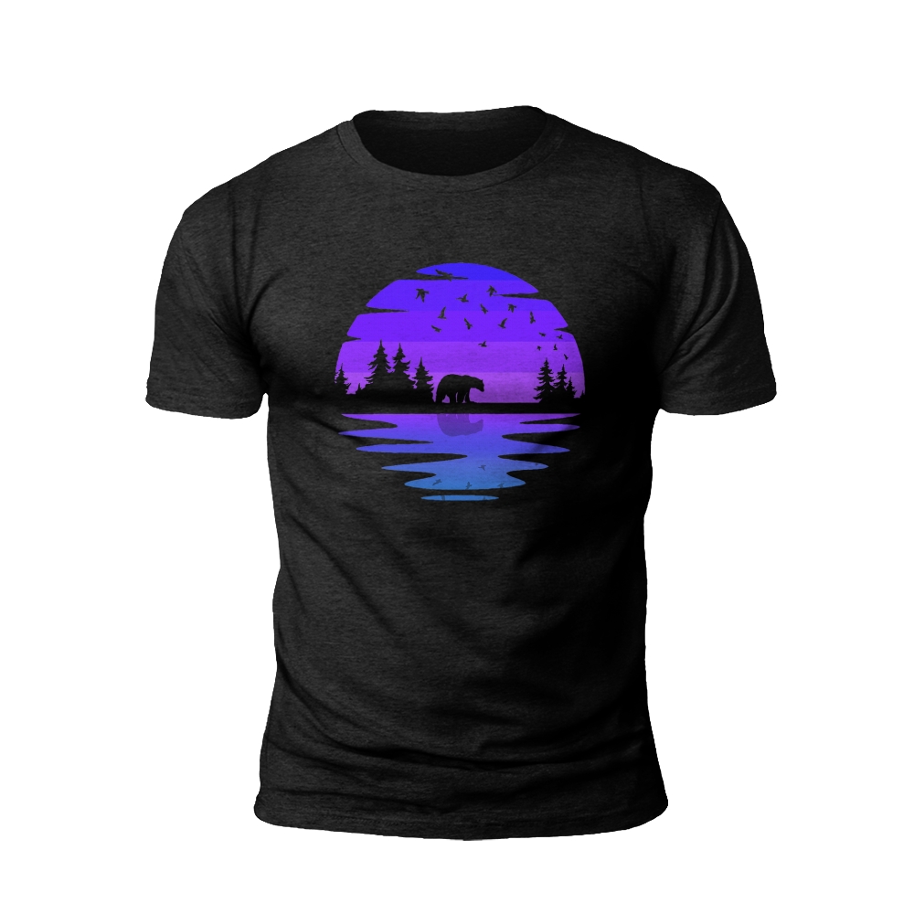 Twilight Serenity: Bear by the Lake T-shirt
