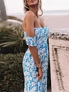 Floral Print Off-The-Shoulder Loose Casual Maxi Dress