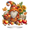 Gnome DIY 2D Flat Acrylic Diamond Painting Ornaments Kits Special Shaped Crystal Diamond Art Painting Tabletop Ornaments Single Sided Home Office Decor