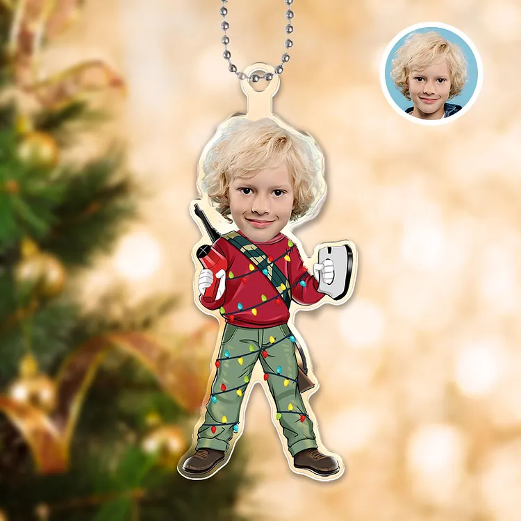 Custom 3d Effective Cristmas Ornament Custom Face & Name Decor Ornaments Gifts For Family For Lover For Kids