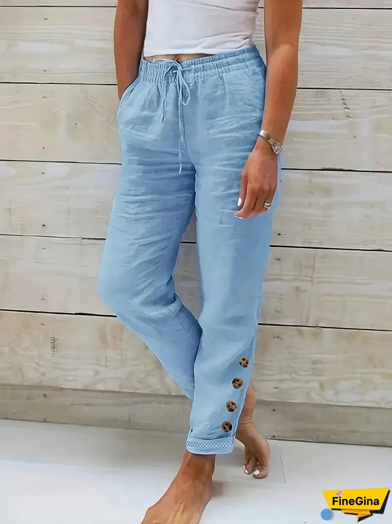 Bohemian Style Linen Pants