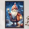 >SALE<Full Embroidery Cotton Thread 11CT Printed Christmas Gnome Cross Stitch 40x60cm