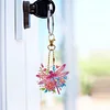 (US Only)6Pcs DIY Dragonfly Special Shape 5D Diamond Art Keychain for Birthday Gift