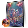 Combo Kit（2PCS)-Diamond Painting-DIY DIY Full Round Drill Parrot Peacock(30*40CM)