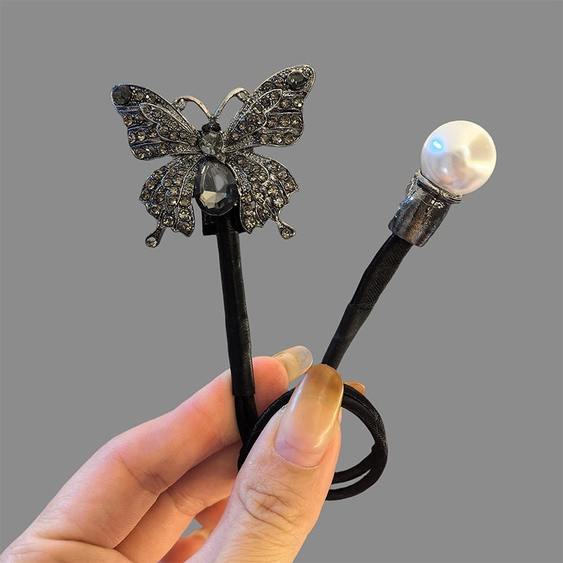 Women’s Minimalist Peacock Feather Flower Alloy Plating Inlay Rhinestones Hair Band