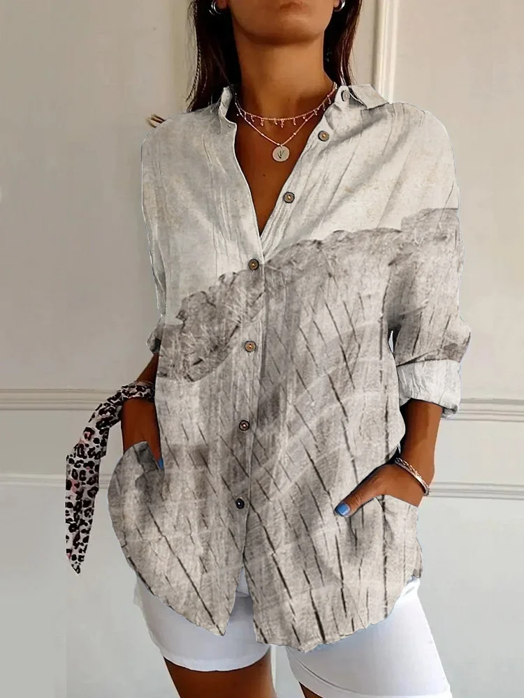 Vintage Bohemian Oak Tree Art Long Sleeve Shirt