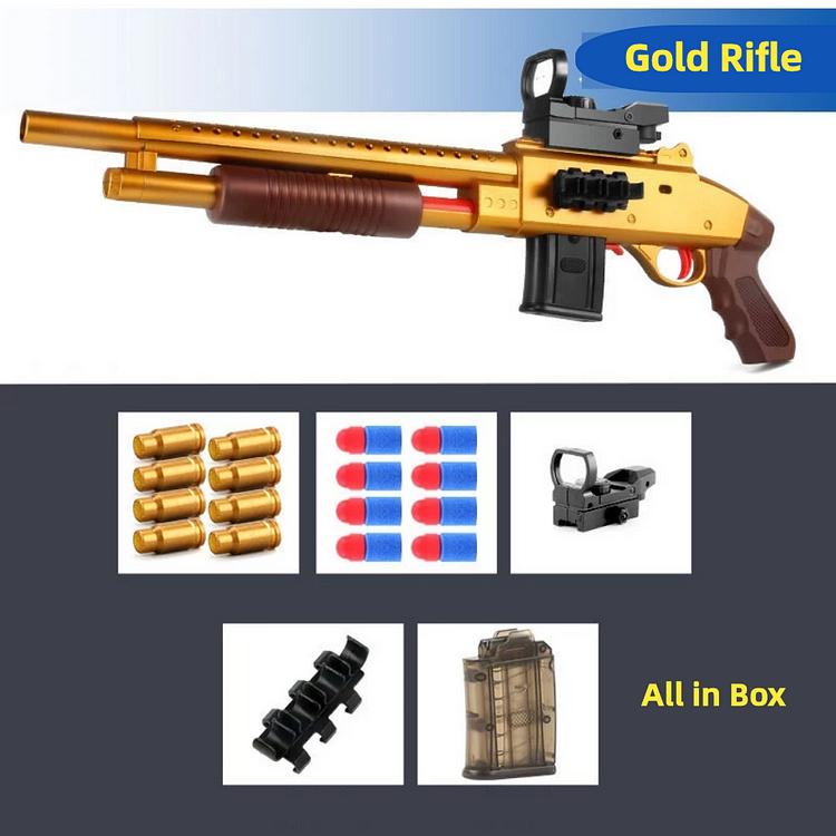 ToyTime Rifle Blaster Shotgun Toy With Shell Ejection Soft Bullet Toy