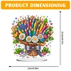 (US Local)Flower Double Sided Effect Table Top Diamond Painting Desktop Ornaments Kit (Pencil)