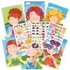 Autocollants de puzzle DIY visage de princesse/animal/dinosaure