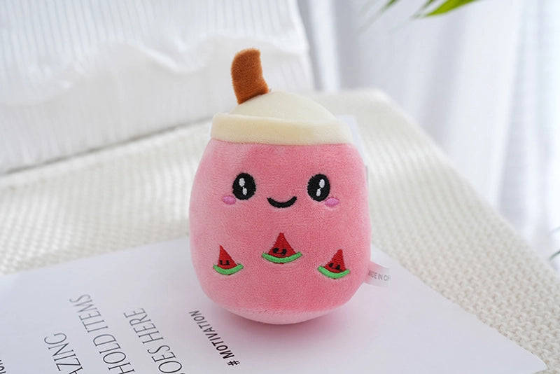 New Bubble Tea Cup Plush Toy Doll Bag Accessories Key Chain Milk Tea Shop Small Gifts