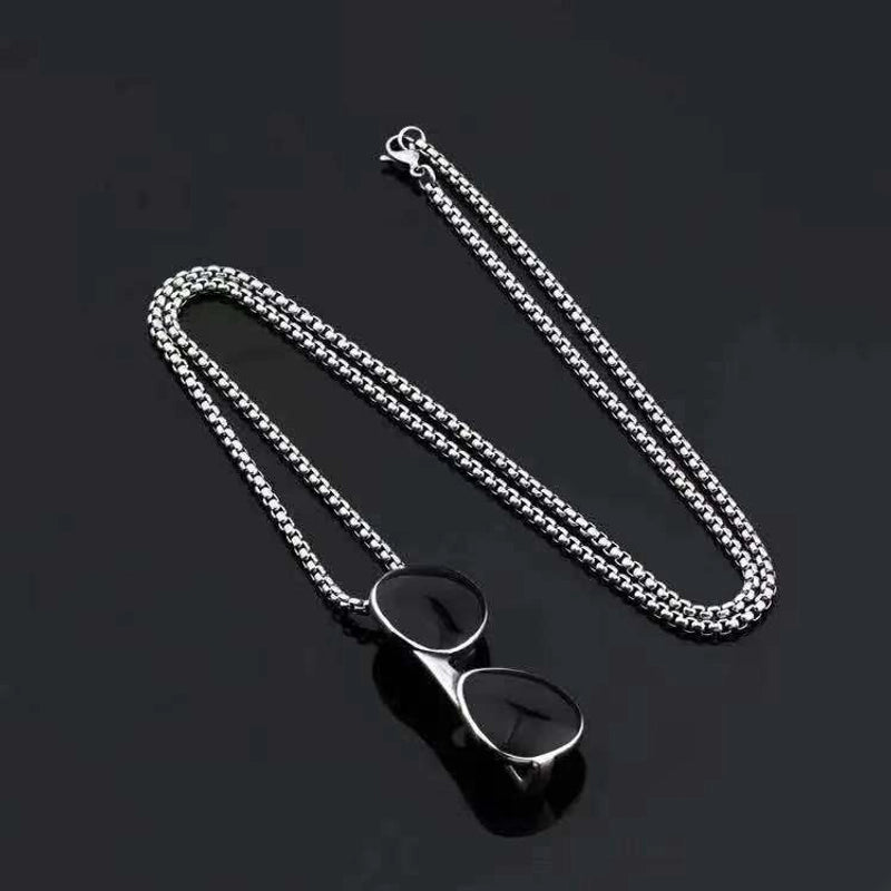 Hip-Hop Vintage Style Animal Letter Alloy Titanium Steel Plating Men’s Pendant Necklace Men Pendant Necklaces